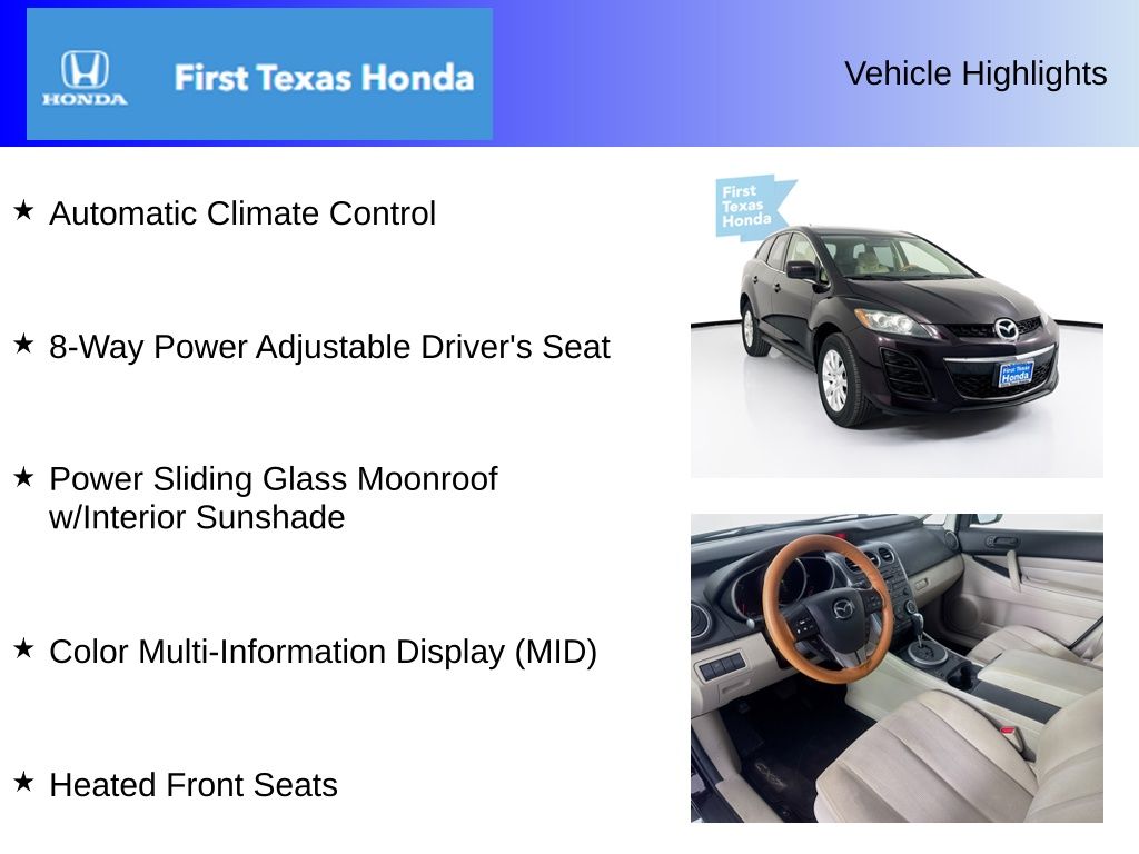 Used Car 2011 Mazda Cx-7  I Sport For Sale Under $10,000 In Austin, Texas