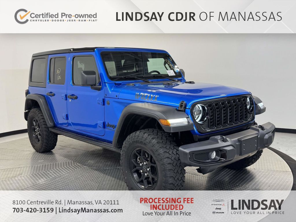 Hydro Blue Pearlcoat 2025 Jeep Wrangler SUV / Crossover Four-Wheel Drive 8-Speed Automatic