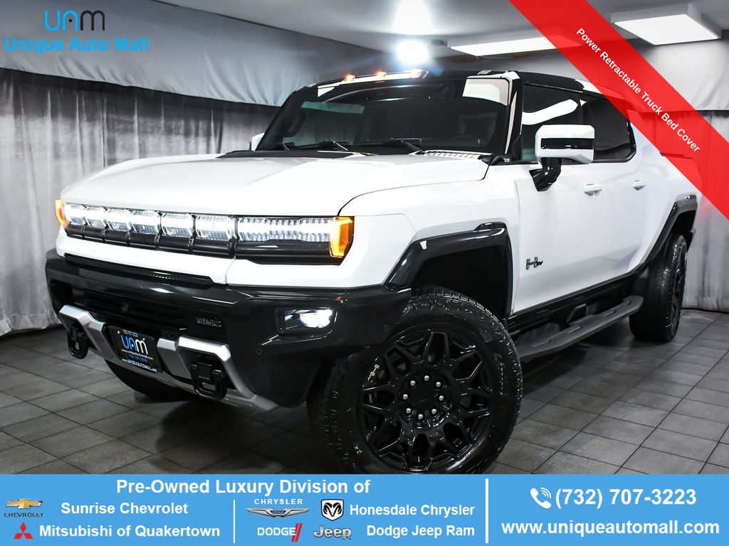 Interstellar White 2025 GMC Hummer EV Pickup Pickup Truck All-Wheel Drive 1-Speed Automatic