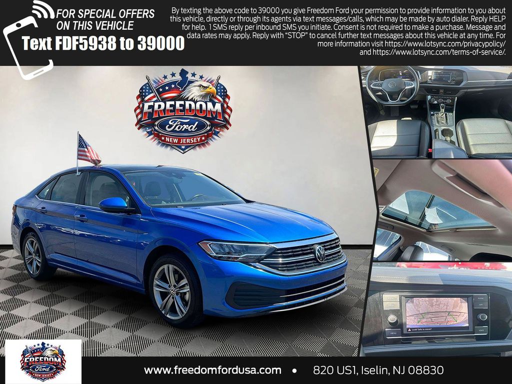 Blue 2024 Volkswagen Jetta Sedan Front-Wheel Drive 8-Speed Automatic