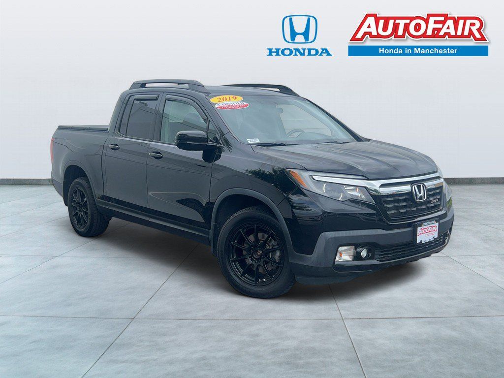 Black 2019 Honda Ridgeline Pickup Truck All-Wheel Drive 6-Speed Automatic