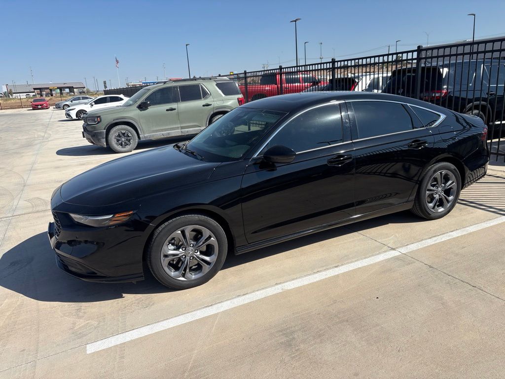 Crystal Black Pearl 2025 Honda Accord Hybrid Sedan Front-Wheel Drive Continuously Variable Transmission