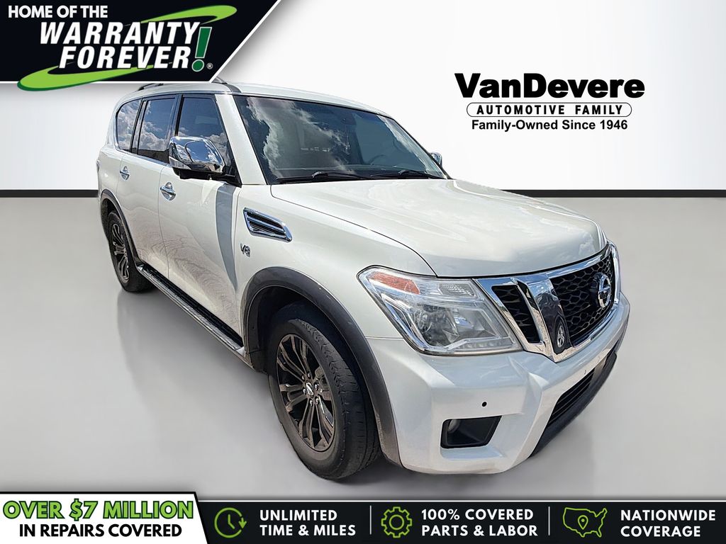Pearl White 2017 Nissan Armada SUV / Crossover Four-Wheel Drive 7-Speed Automatic
