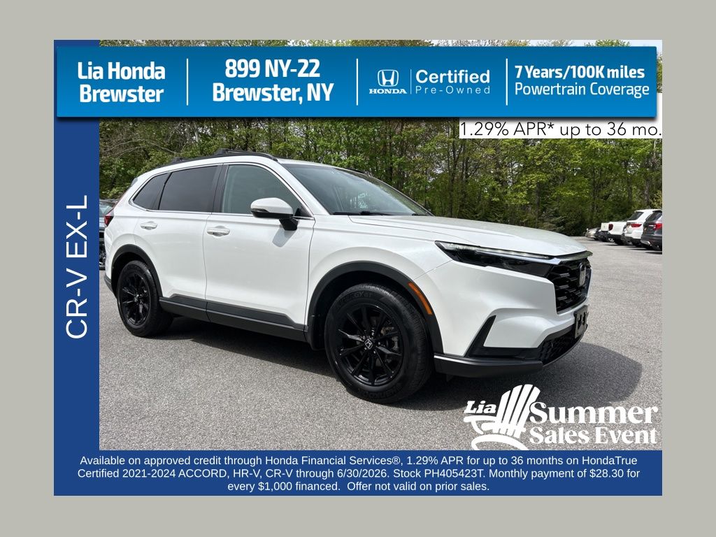 White 2023 Honda CR-V EX-L AWD SUV / Crossover All-Wheel Drive Continuously Variable Transmission