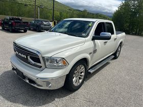 Pearl White 2017 RAM 1500 Laramie Longhorn Crew Cab 4WD Pickup Truck Four-Wheel Drive 8-Speed Automatic