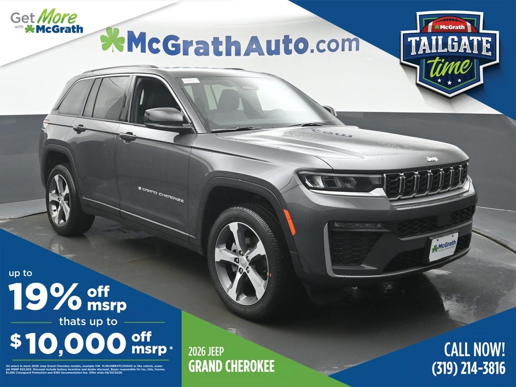 Baltic Gray Metallic Clearcoat 2026 Jeep Grand Cherokee SUV / Crossover Four-Wheel Drive 8-Speed Automatic