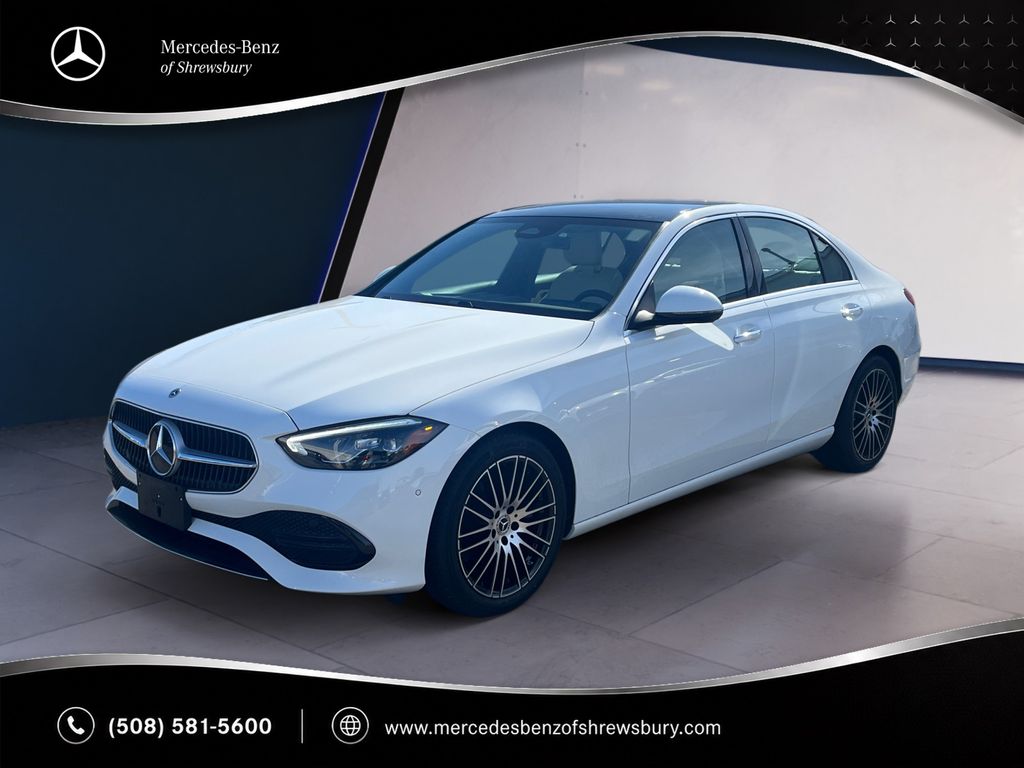 Polar White 2025 Mercedes-Benz C-Class Sedan All-Wheel Drive 9-Speed Automatic