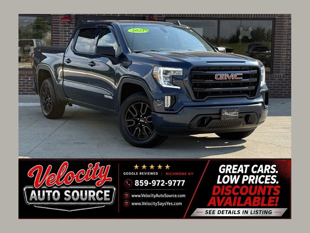 Pacific Blue Metallic 2021 GMC Sierra 1500 Pickup Truck Four-Wheel Drive Automatic
