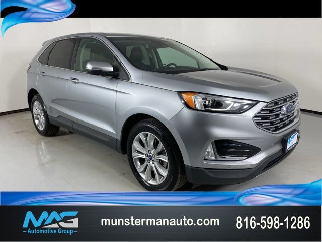 Silver Metallic 2022 Ford Edge Titanium AWD SUV / Crossover All-Wheel Drive 8-Speed Automatic