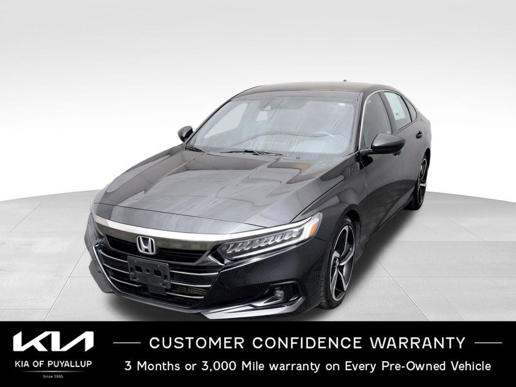 Crystal Black Pearl 2022 Honda Accord Sedan Front-Wheel Drive Continuously Variable Transmission