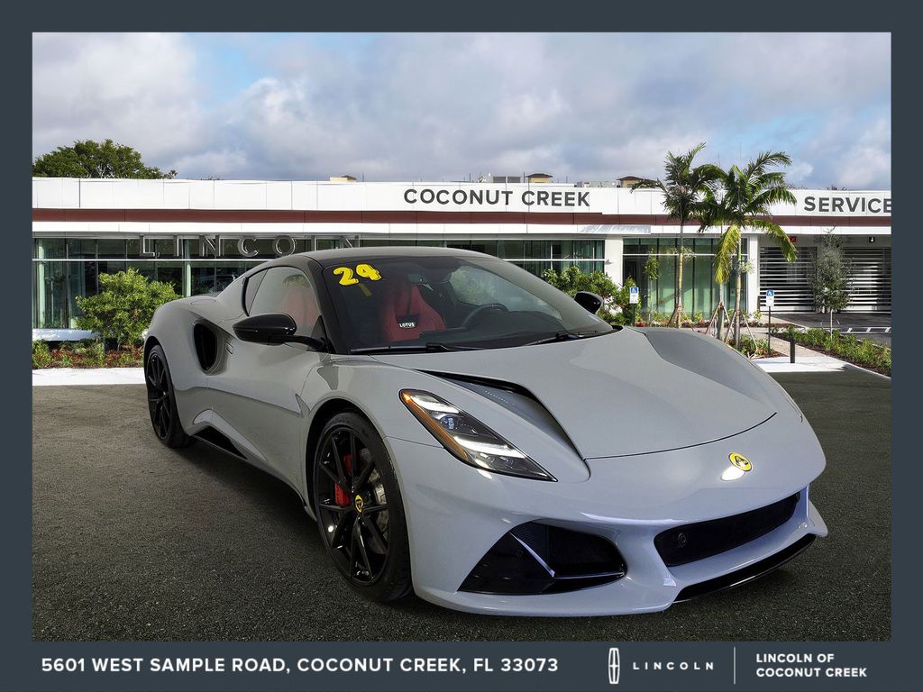 Gray 2024 Lotus Emira I4 First Edition RWD Coupe Rear-Wheel Drive 8-Speed Dual Clutch