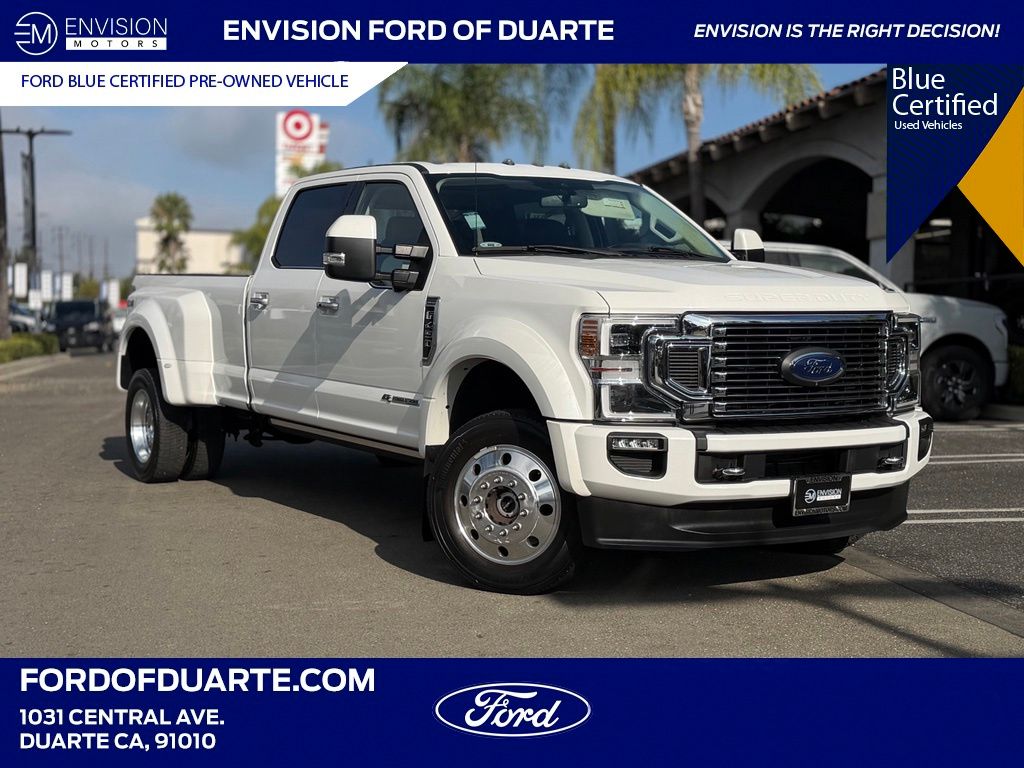 White Metallic 2020 Ford F-450 Super Duty Pickup Truck Four-Wheel Drive Automatic
