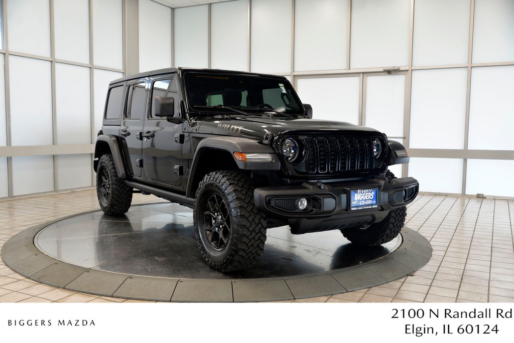 Black Clearcoat 2024 Jeep Wrangler SUV / Crossover Four-Wheel Drive 8-Speed Automatic