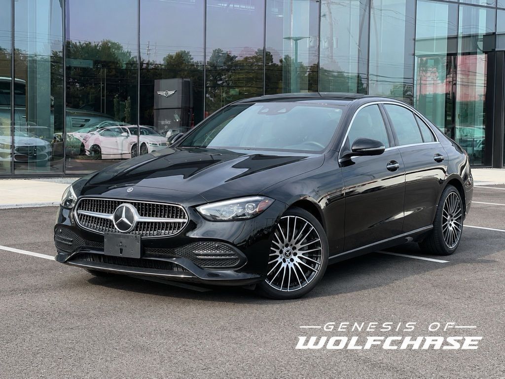 Black 2025 Mercedes-Benz C-Class Sedan Rear-Wheel Drive 9-Speed Automatic