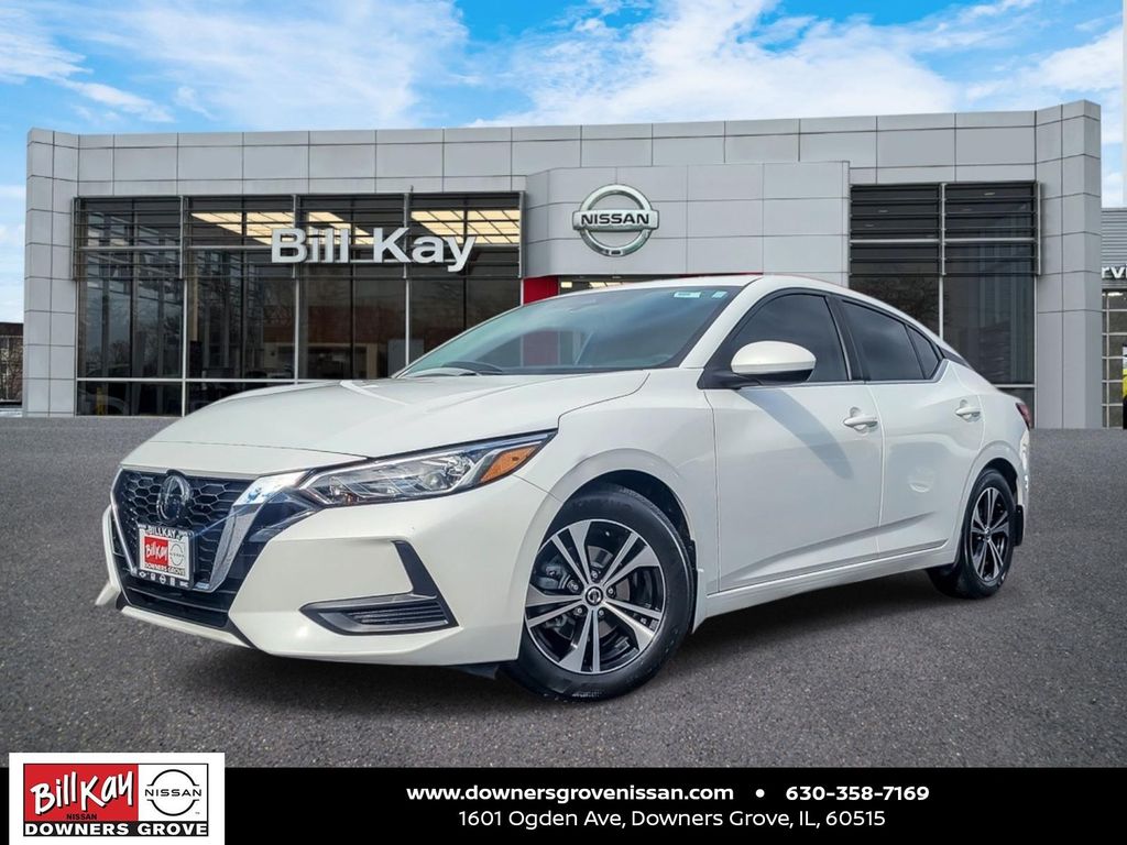 Aspen White Tricoat 2021 Nissan Sentra Sedan Front-Wheel Drive Continuously Variable Transmission