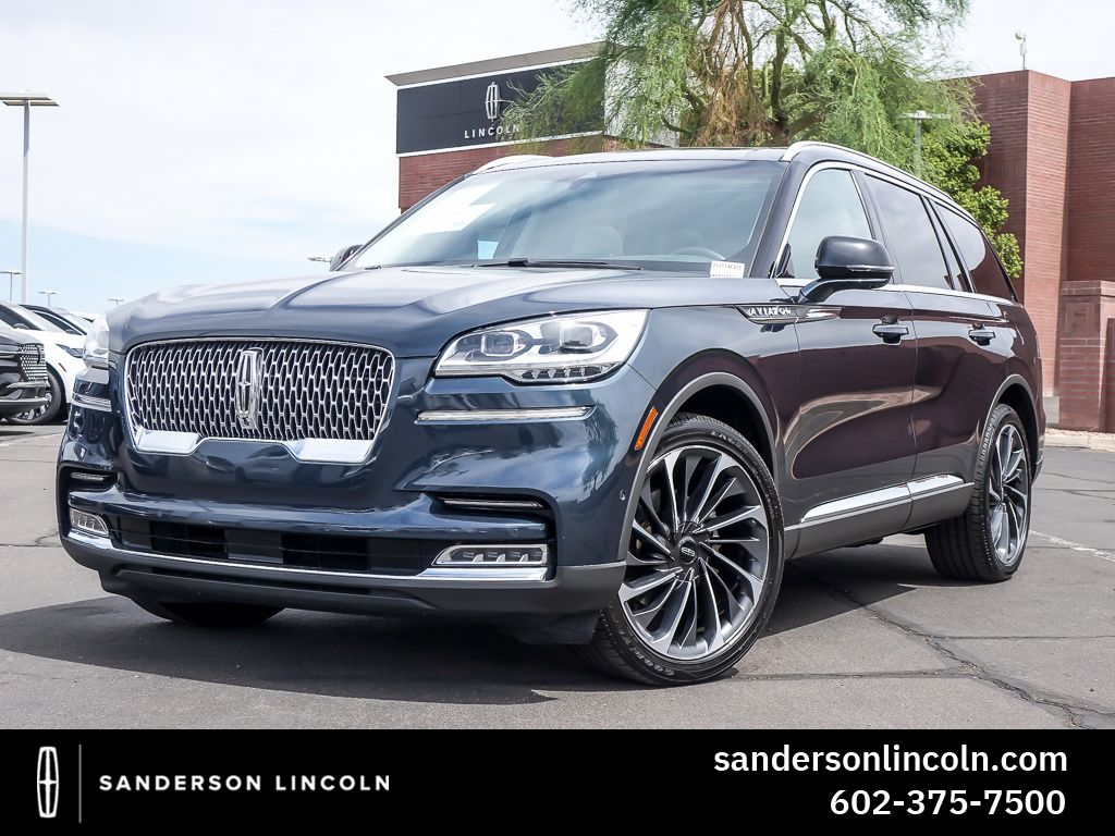 Flight Blue Metallic Clearcoat 2023 Lincoln Aviator Reserve AWD SUV / Crossover All-Wheel Drive Automatic