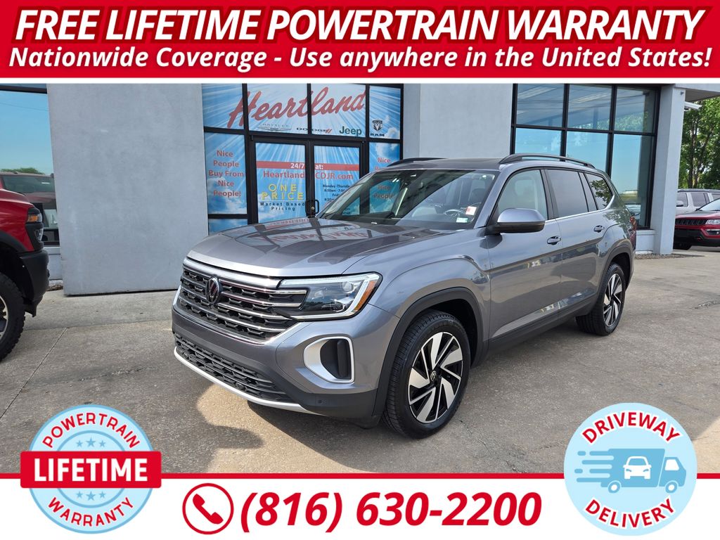 Silver Mist Metallic 2024 Volkswagen Atlas SUV / Crossover All-Wheel Drive 8-Speed Automatic