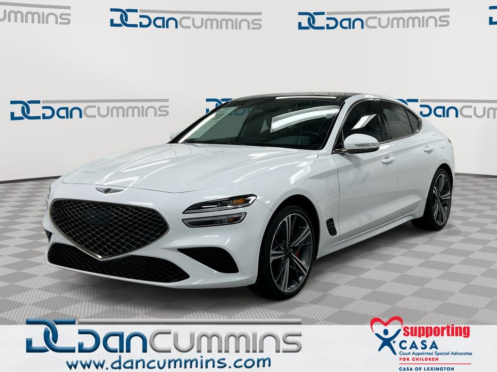 Alta White 2024 Genesis G70 3.3T Sport Advanced RWD Sedan Rear-Wheel Drive 8-Speed Automatic