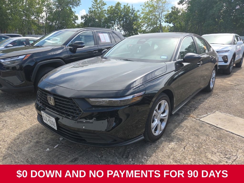 Black 2025 Honda Accord Sedan Front-Wheel Drive Continuously Variable Transmission
