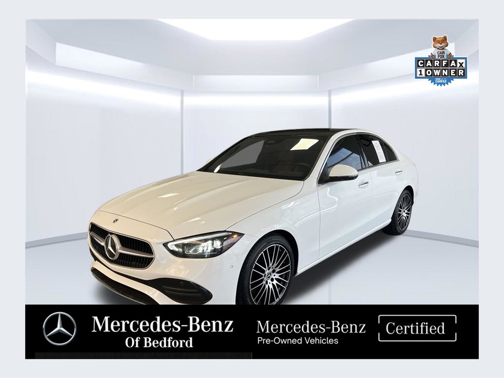 Polar White 2023 Mercedes-Benz C-Class Sedan All-Wheel Drive 9-Speed Automatic