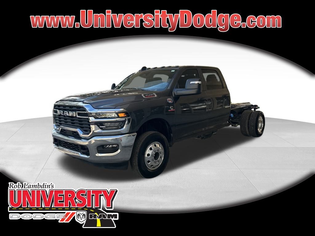 Gray (Granite Crystal Metallic Clearcoat) 2025 RAM 3500 Chassis Tradesman Crew Cab LB DRW 4WD Pickup Truck Four-Wheel Drive 8-Speed Automatic