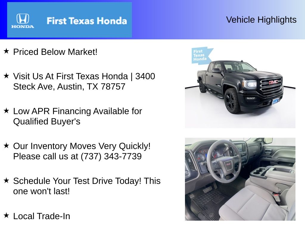 Used Car 2018 Gmc Sierra 1500  Base For Sale Under $25,000 In Austin, Texas