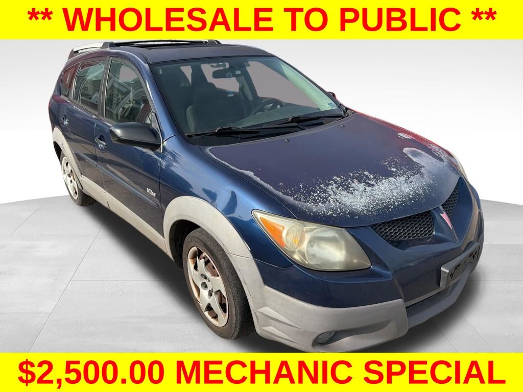 Blue 2003 Pontiac Vibe Base Hatchback Front-Wheel Drive 4-Speed Automatic Overdrive