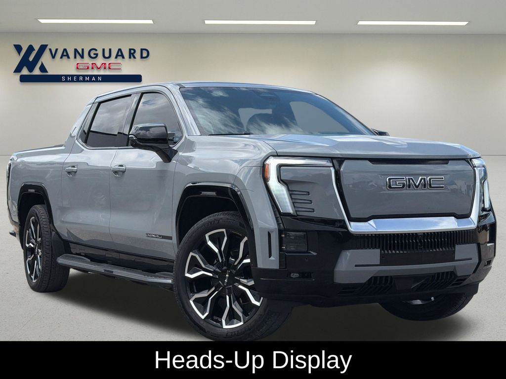 Thunderstorm Gray 2025 GMC Sierra EV Denali Crew Cab (Extended Range) e4WD Pickup Truck All-Wheel Drive 1-Speed Automatic
