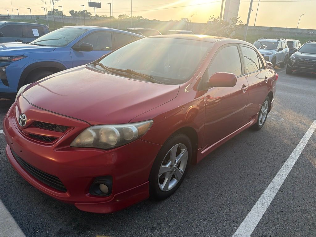 Red 2011 Toyota Corolla Sedan Front-Wheel Drive 4-Speed Automatic
