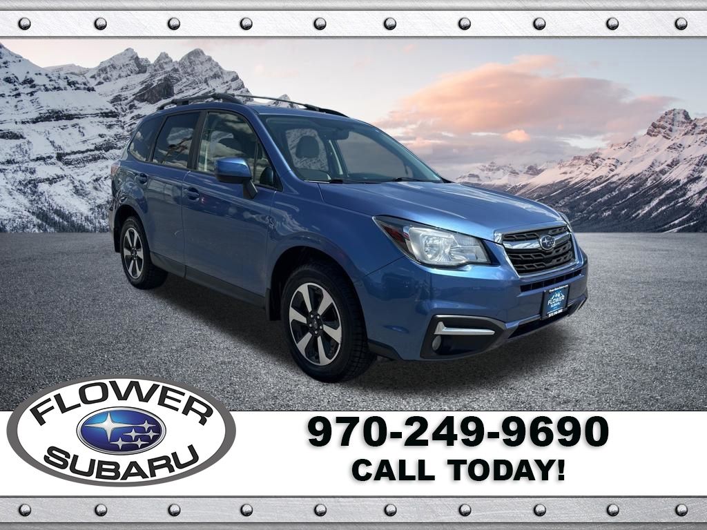 Quartz Blue Pearl 2018 Subaru Forester 2.5i Premium SUV / Crossover All-Wheel Drive 6-Speed Manual
