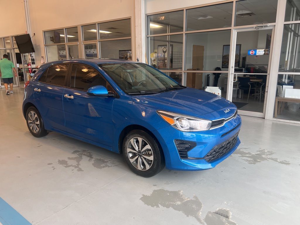 Sporty Blue 2023 Kia Rio5 S Wagon FWD Wagon Front-Wheel Drive Continuously Variable Transmission