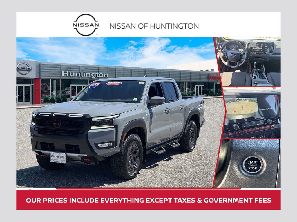Boulder Gray 2025 Nissan Frontier PRO-4X Crew Cab 4WD Pickup Truck Four-Wheel Drive 9-Speed Automatic Overdrive