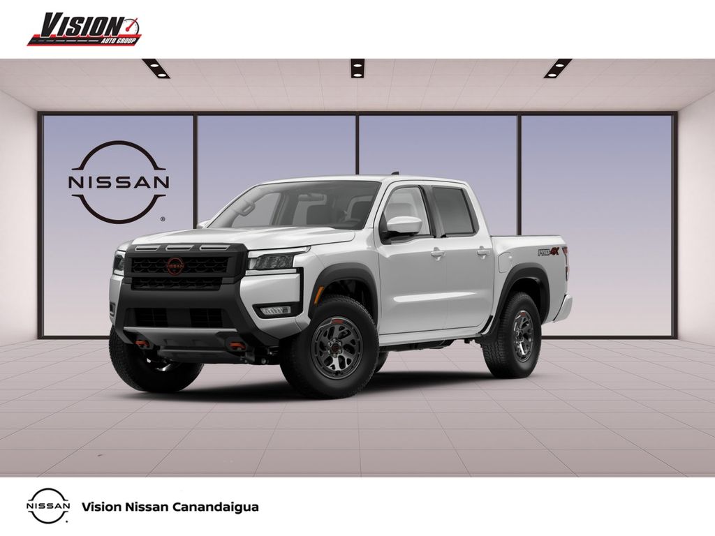 Glacier White 2026 Nissan Frontier Pickup Truck Four-Wheel Drive 9-Speed Automatic Overdrive