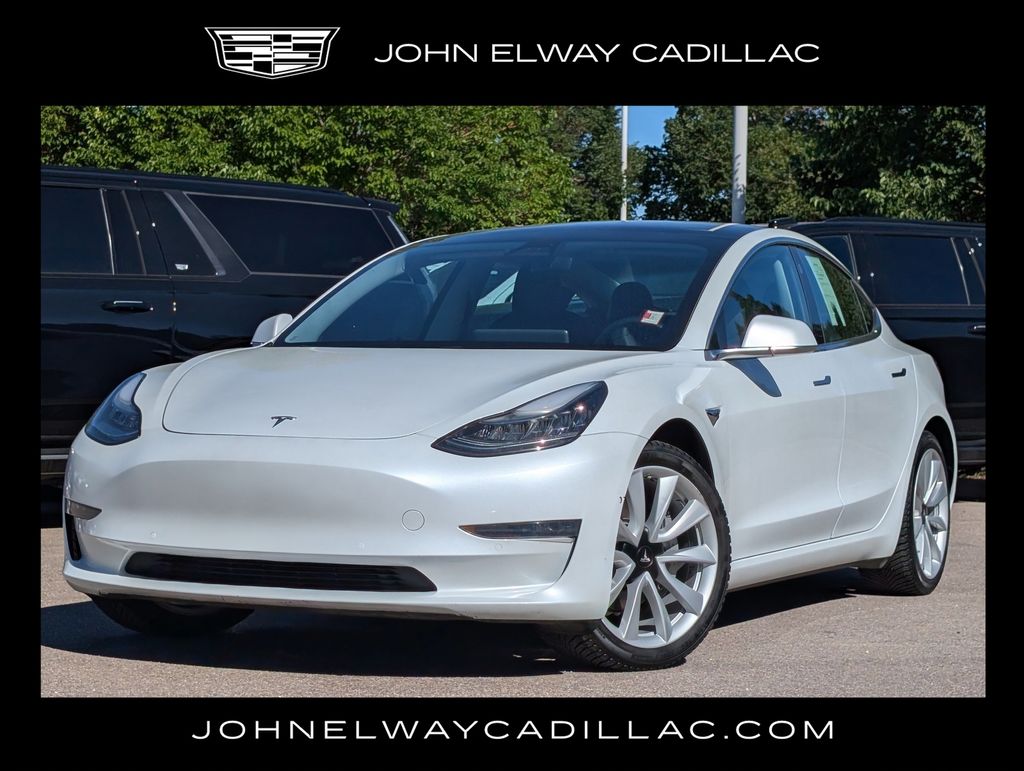 Pearl White Multi-Coat 2019 Tesla Model 3 Long Range AWD Sedan All-Wheel Drive 1-Speed Automatic