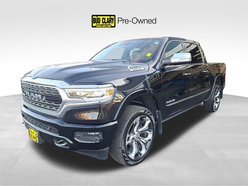 Diamond Black Crystal Pearlcoat 2022 RAM 1500 Limited Crew Cab 4WD Pickup Truck Four-Wheel Drive 8-Speed Automatic