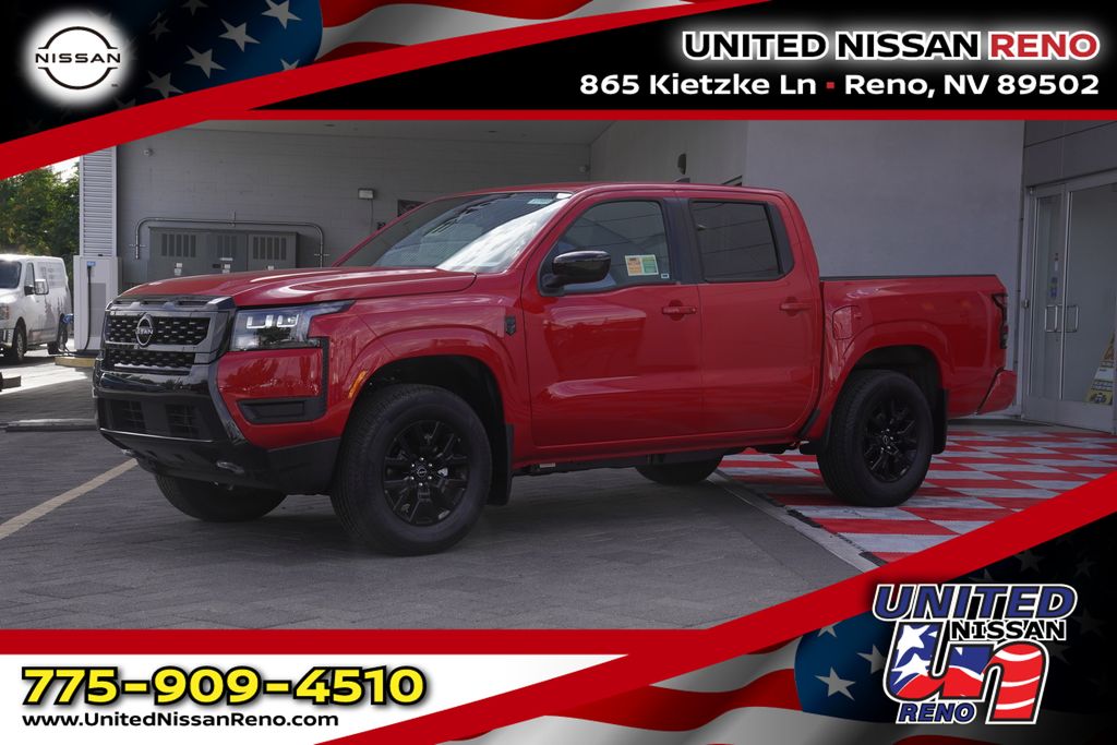 Red Alert 2026 Nissan Frontier Pickup Truck Four-Wheel Drive 9-Speed Automatic Overdrive
