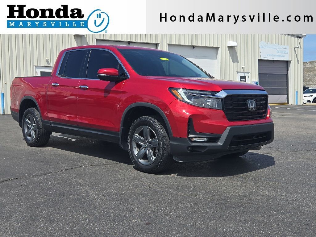 Radiant Red Metallic II 2023 Honda Ridgeline RTL-E AWD Pickup Truck All-Wheel Drive 9-Speed Automatic