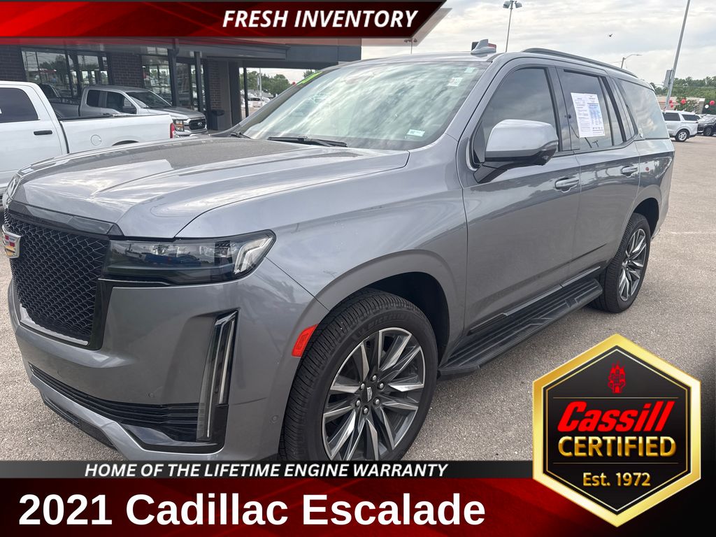 Gray (Satin Steel Metallic) 2021 Cadillac Escalade Sport AWD SUV / Crossover Four-Wheel Drive
