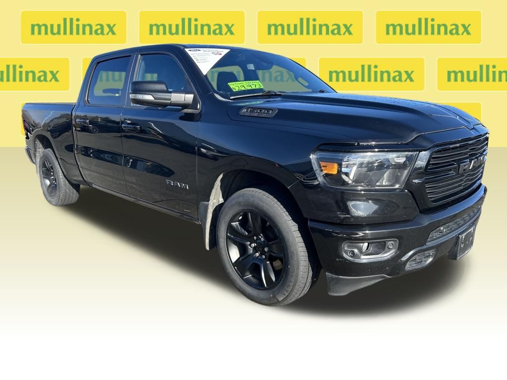 Diamond Black Crystal Pearlcoat 2021 RAM 1500 Big Horn Crew Cab 4WD Pickup Truck Four-Wheel Drive 8-Speed Automatic