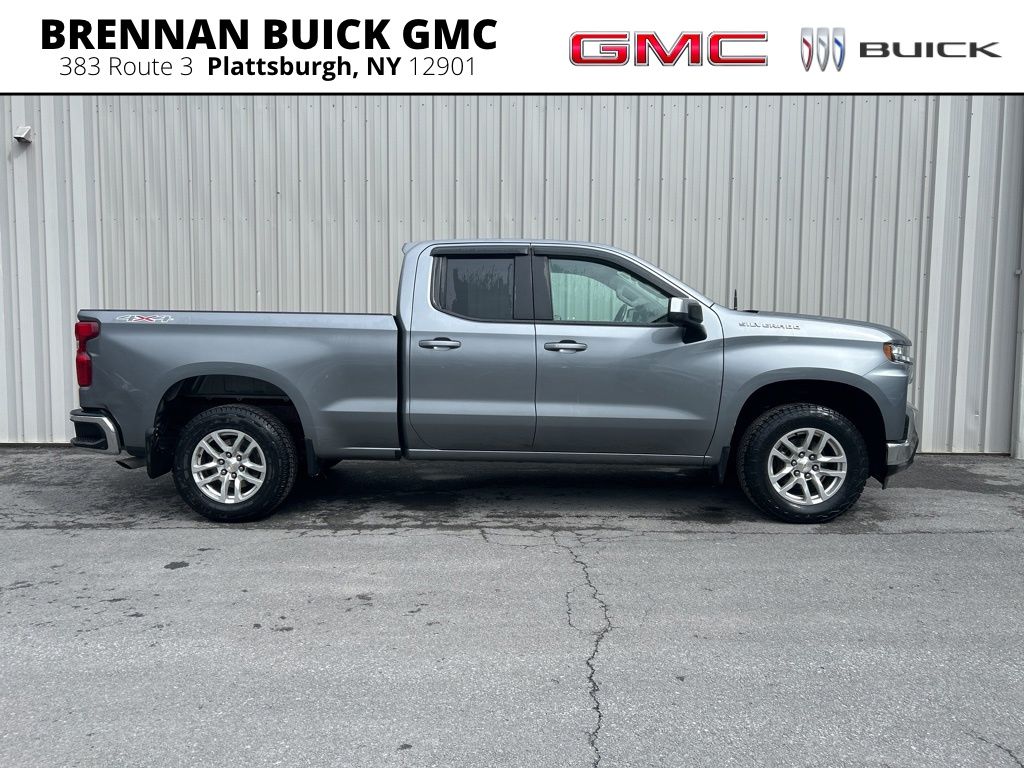 Gray (Satin Steel Metallic) 2021 Chevrolet Silverado 1500 LT Double Cab 4WD Pickup Truck Four-Wheel Drive 8-Speed Automatic