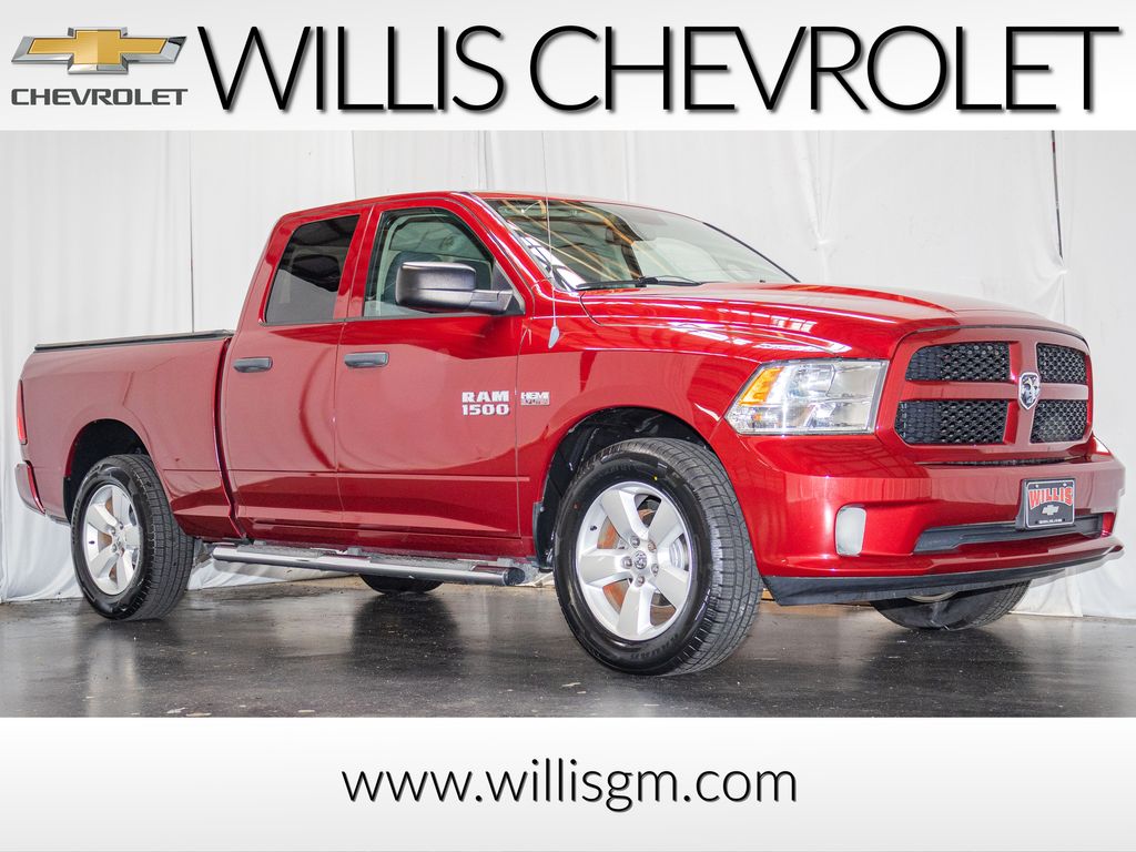 Deep Cherry Red Crystal Pearlcoat 2014 RAM 1500 Express Quad Cab 4WD Pickup Truck Four-Wheel Drive 6-Speed Automatic