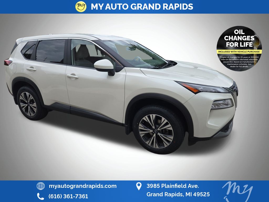 Pearl White Tricoat 2023 Nissan Rogue SUV / Crossover All-Wheel Drive Continuously Variable Transmission