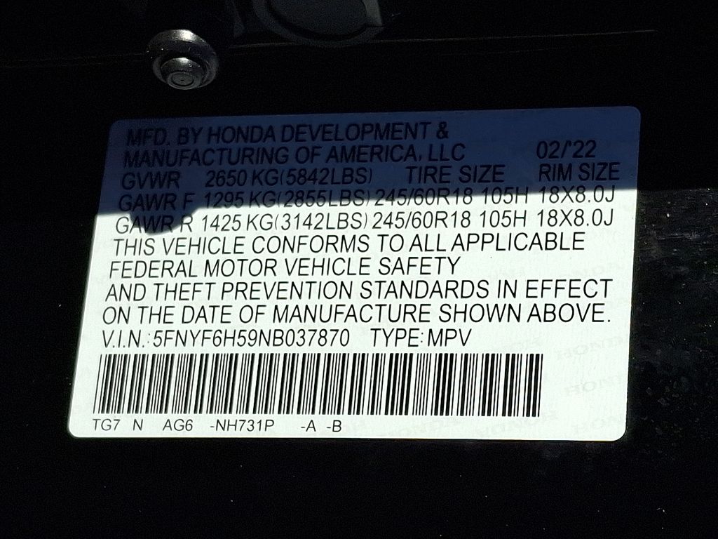 2022 Honda Pilot — photo 27