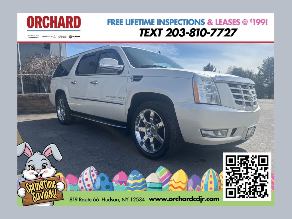 White Diamond Clearcoat 2009 Cadillac Escalade ESV 4WD SUV / Crossover All-Wheel Drive 6-Speed Automatic Overdrive