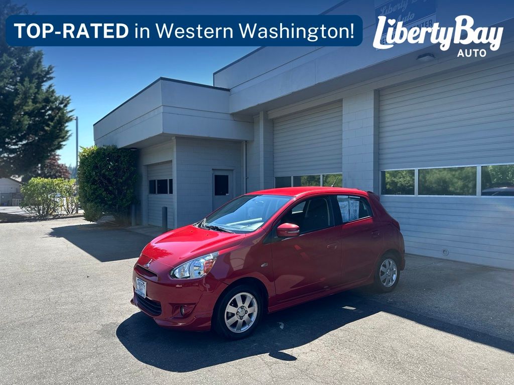 Red 2015 Mitsubishi Mirage Hatchback Front-Wheel Drive Continuously Variable Transmission