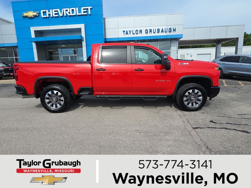 Red Hot 2024 Chevrolet Silverado 2500HD Custom Crew Cab 4WD Pickup Truck Four-Wheel Drive Automatic