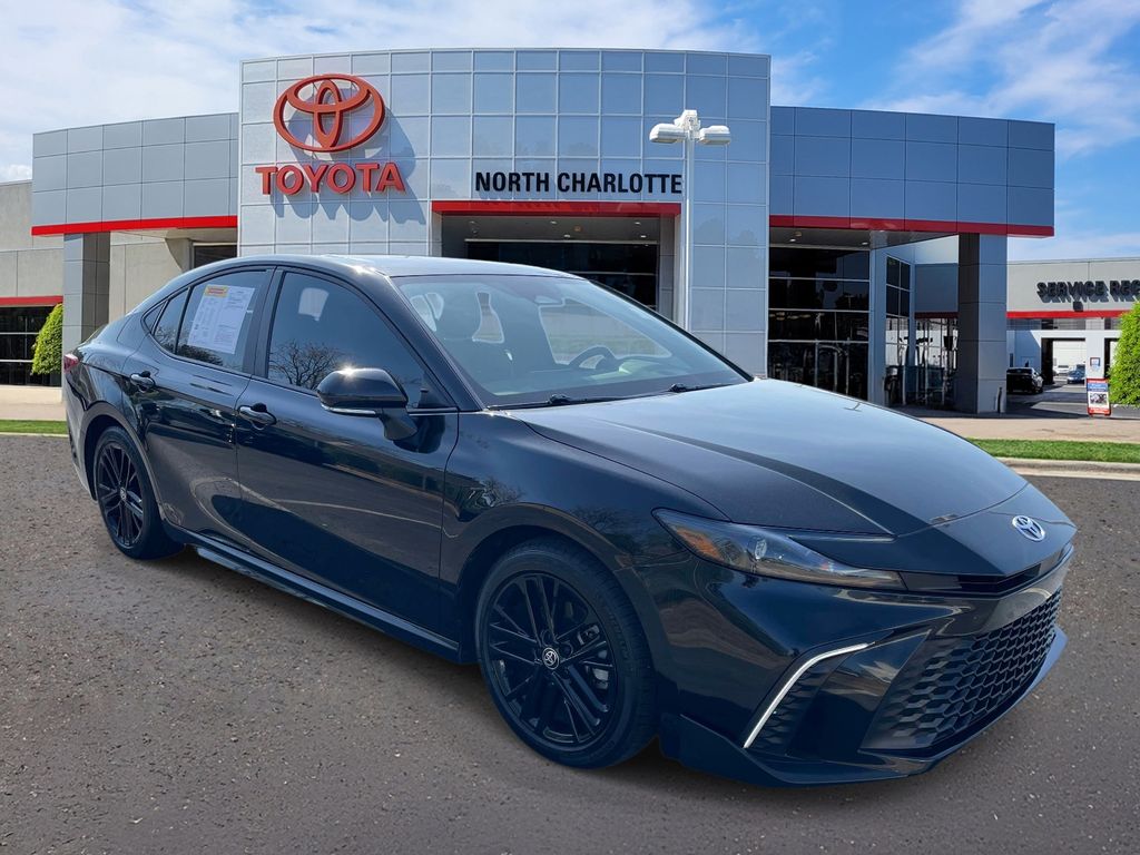 Midnight Black Metallic 2025 Toyota Camry SE FWD Sedan Front-Wheel Drive Continuously Variable Transmission