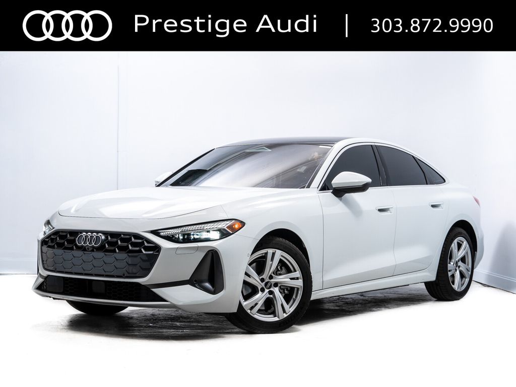 Glacier White Metallic 2025 Audi A5 quattro Prestige Sedan Sedan All-Wheel Drive 7-Speed Automatic