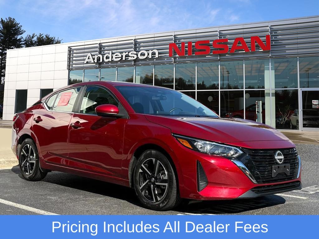 Red (Scarlet Ember Tintcoat) 2024 Nissan Sentra Sedan Front-Wheel Drive Continuously Variable Transmission