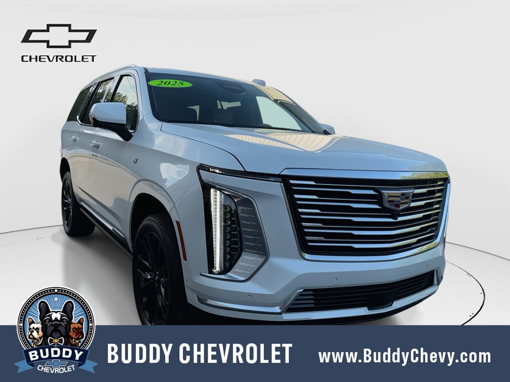 Crystal White Tricoat 2025 Cadillac Escalade SUV / Crossover Four-Wheel Drive Automatic